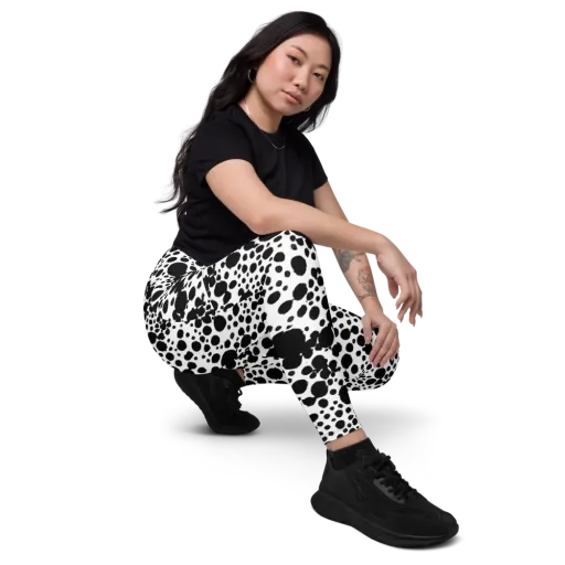 Dappled Shadow Dance on a Leggings with Pockets