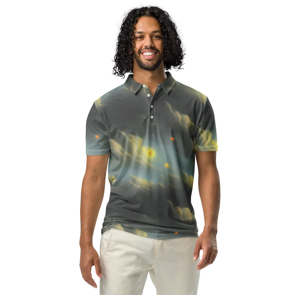 Dreamy Ascent on Men's Slim Fit Polo Shirt — Front