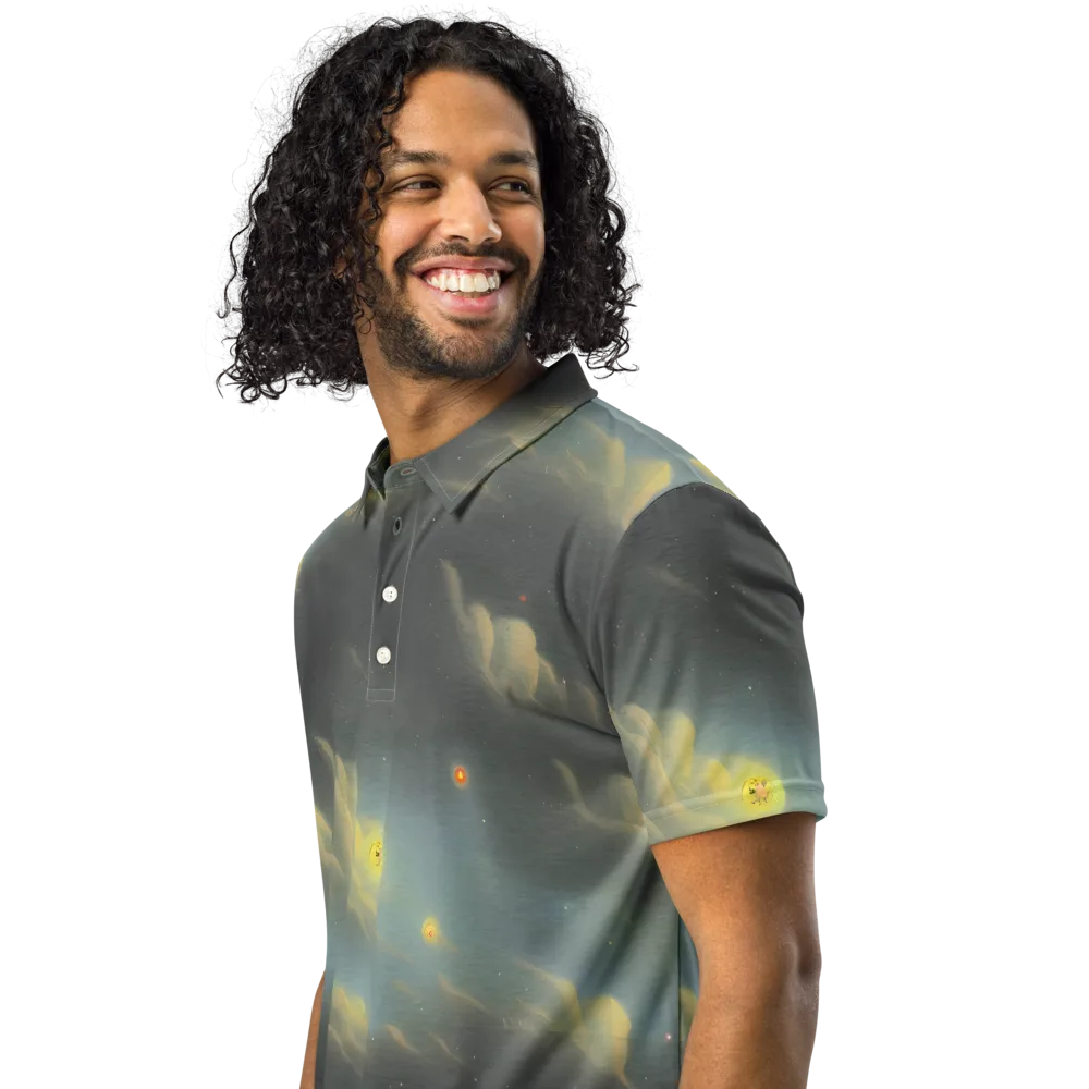 Dreamy Ascent on Men's Slim Fit Polo Shirt — Left Front