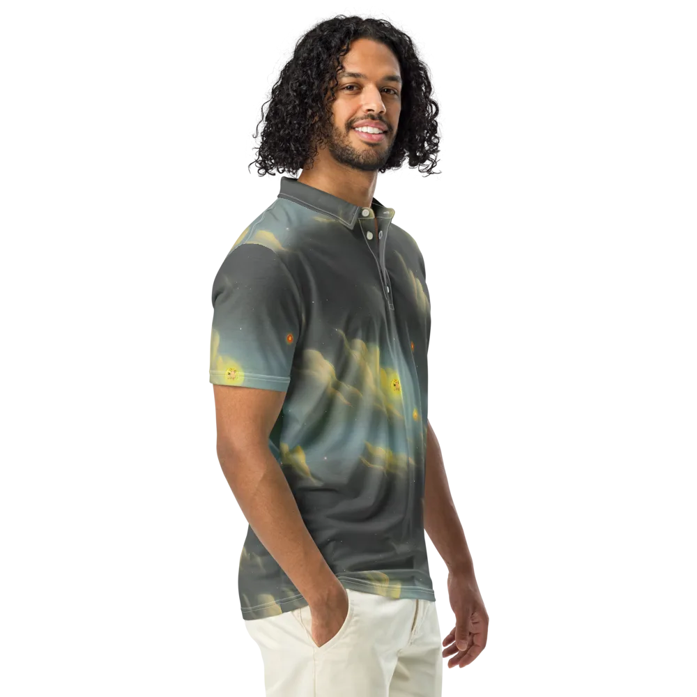 Dreamy Ascent on Men's Slim Fit Polo Shirt — Right Front