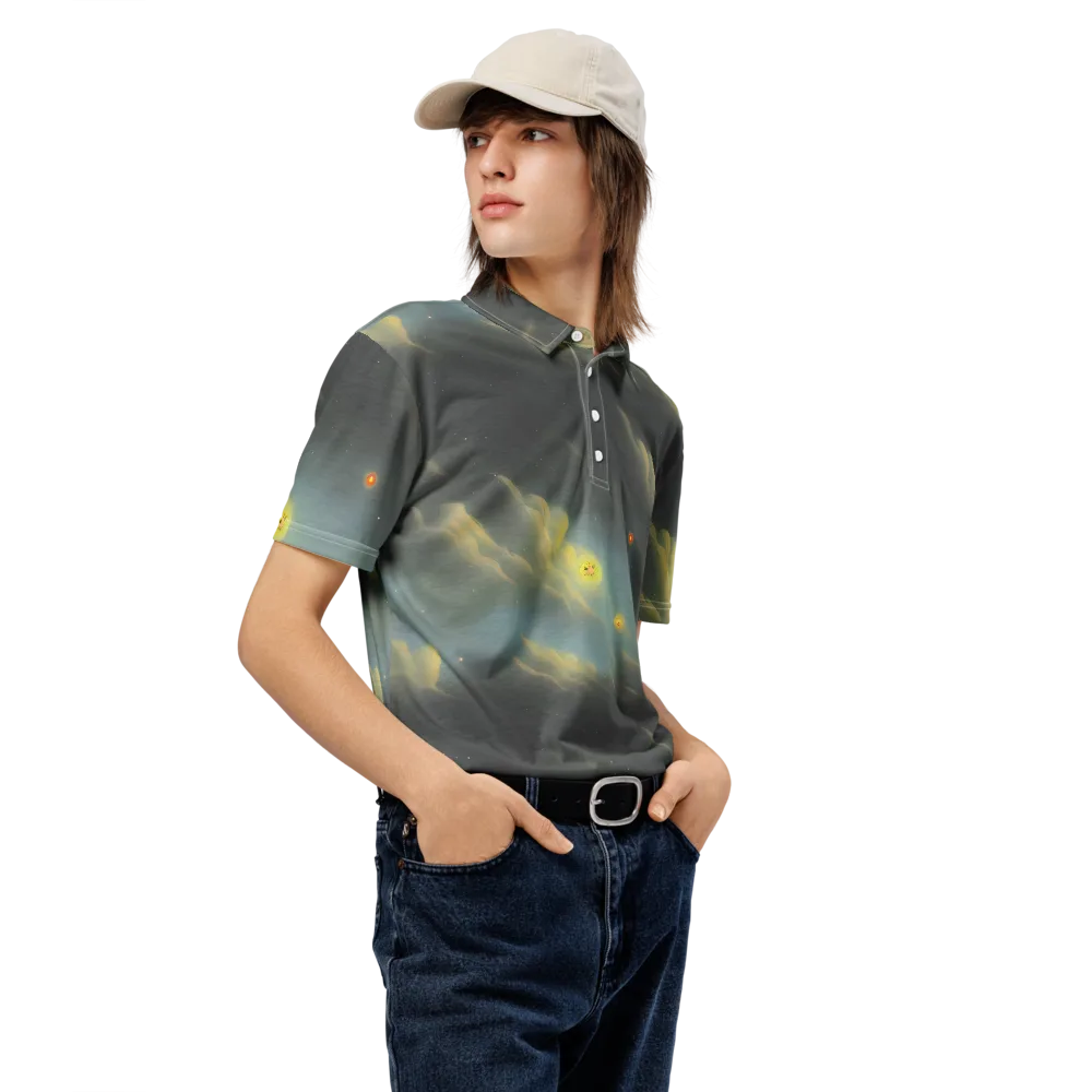 Dreamy Ascent on Men's Slim Fit Polo Shirt — Right Front