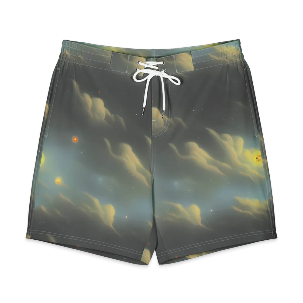 Dreamy Ascent on Men's Board Shorts — Front