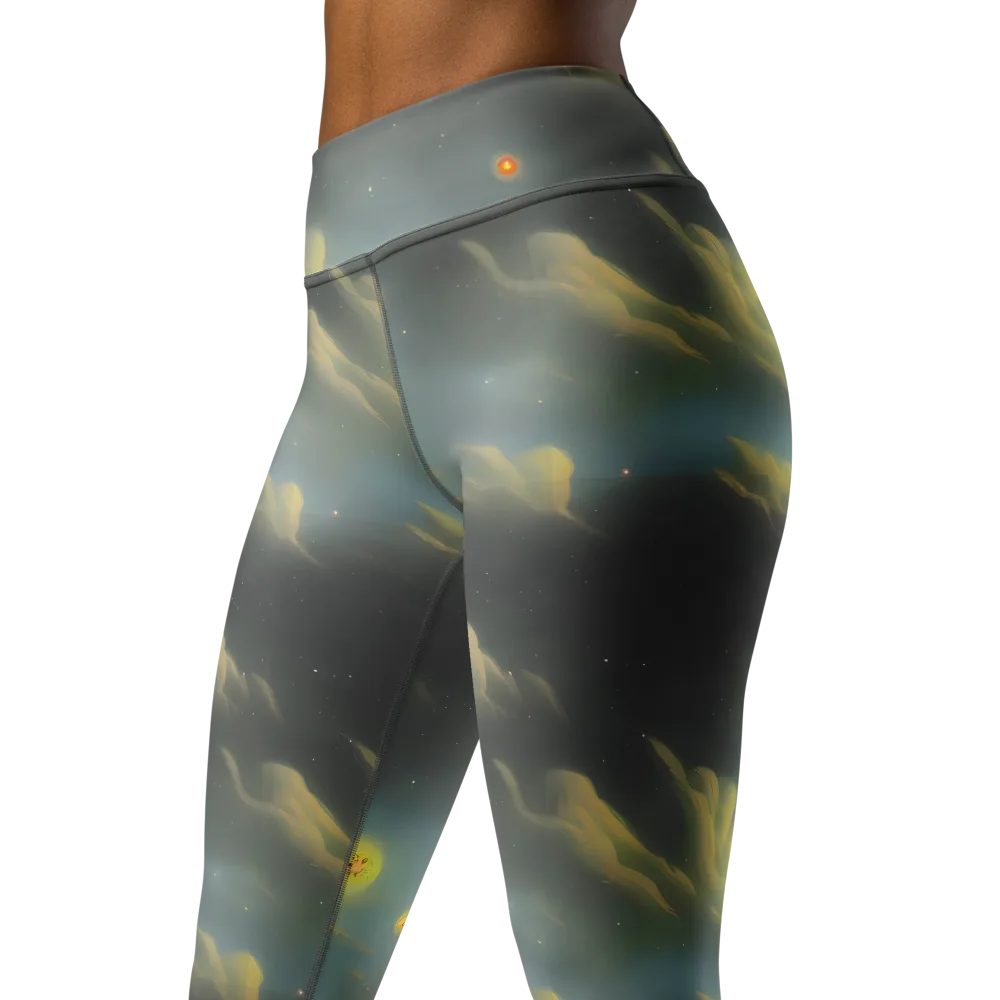 Dreamy Ascent on Yoga Leggings — Left Front