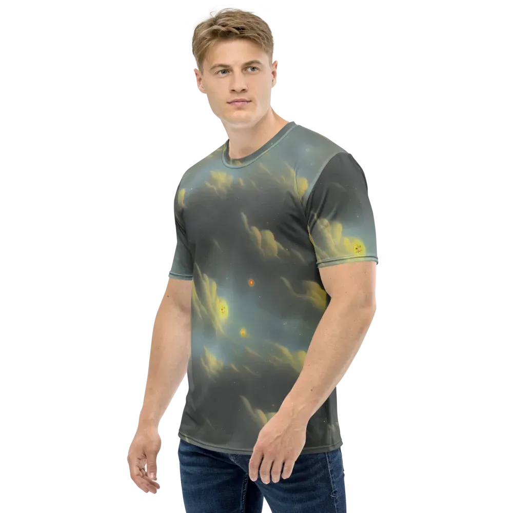 Dreamy Ascent on Men's Crew Neck T-Shirt — Left