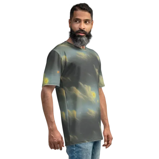Dreamy Ascent on a Men's Crew Neck T-Shirt