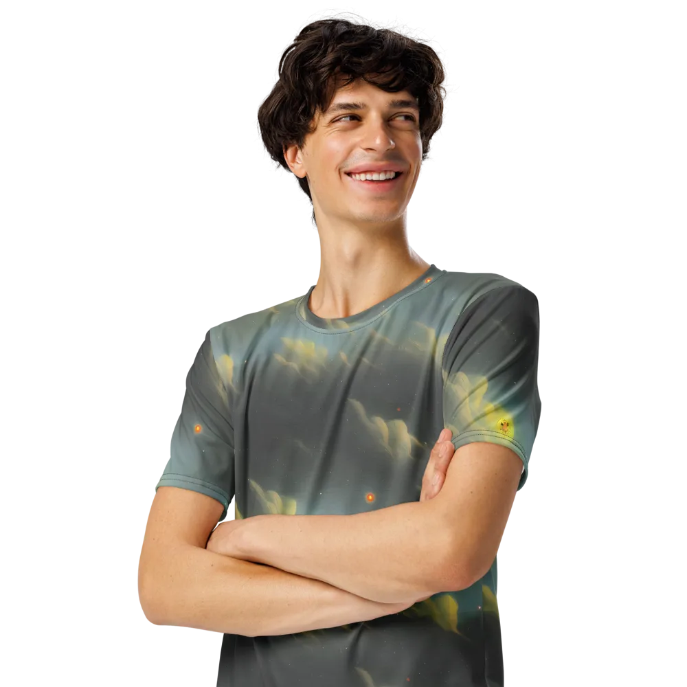 Dreamy Ascent on Men's Crew Neck T-Shirt — Left Front