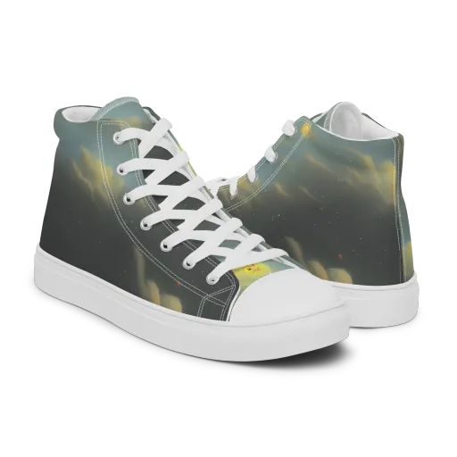 Dreamy Ascent on a Men's High Top Canvas Shoes