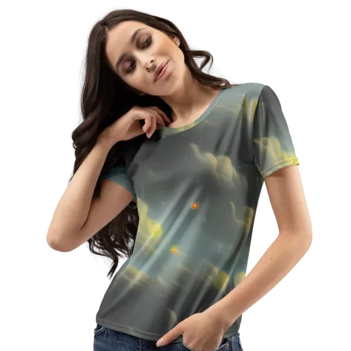 Dreamy Ascent on a Women's Crew Neck T-Shirt