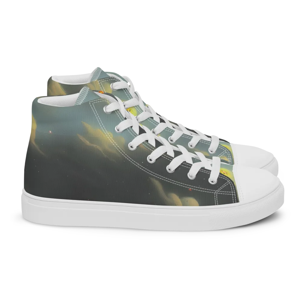 Dreamy Ascent on Women's High Top Canvas Shoes — Right