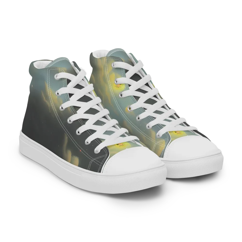 Dreamy Ascent on Women's High Top Canvas Shoes — Right Front