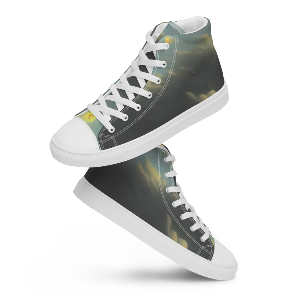 Dreamy Ascent on Women's High Top Canvas Shoes — Front