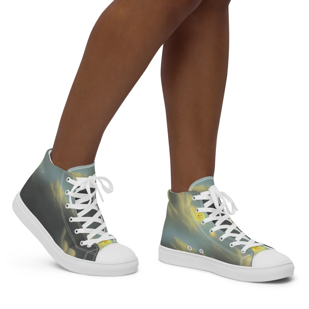 Dreamy Ascent on Women's High Top Canvas Shoes — Right