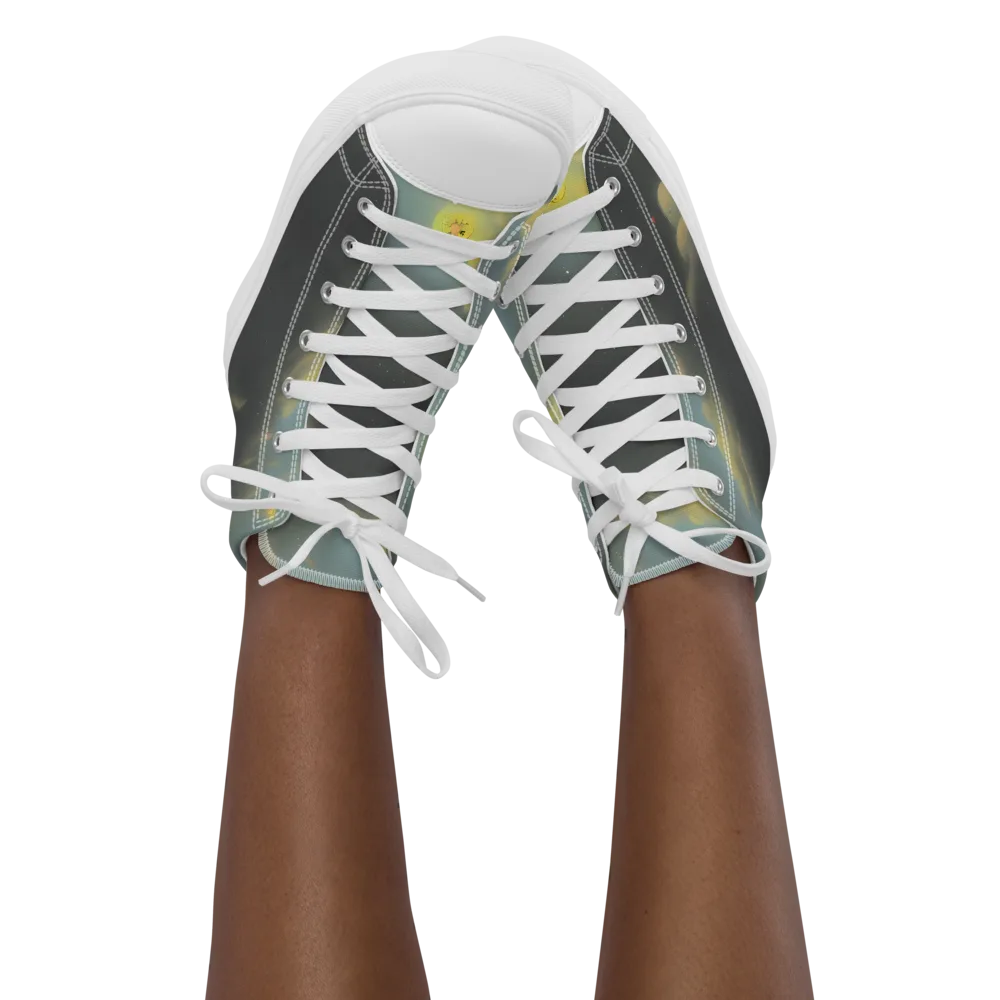 Dreamy Ascent on Women's High Top Canvas Shoes — Front