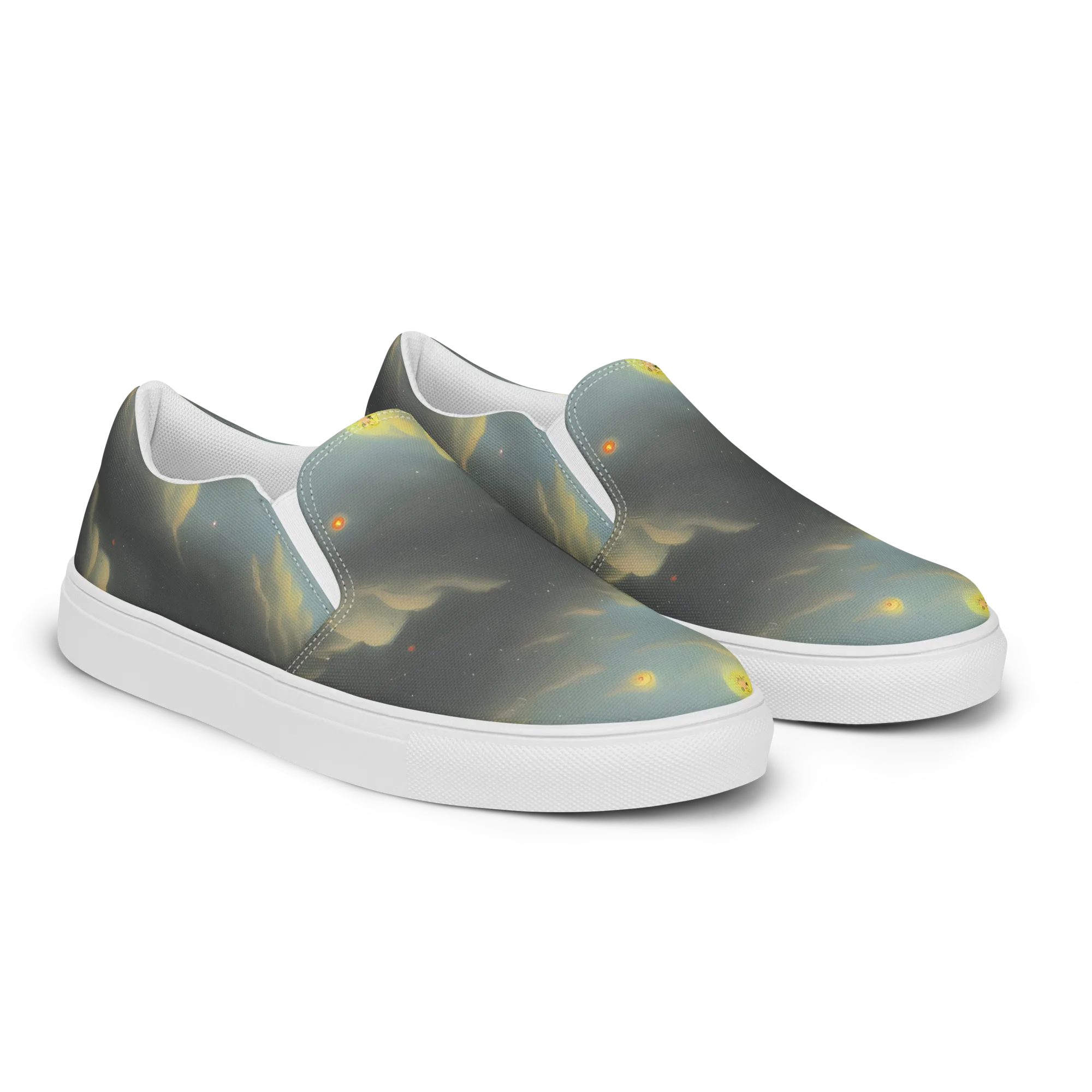 Dreamy Ascent on Men's Slip-On Canvas Shoes — Right Front