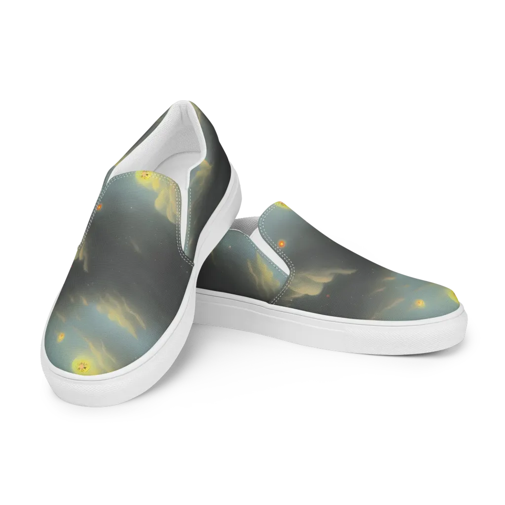 Dreamy Ascent on Men's Slip-On Canvas Shoes — Left Front