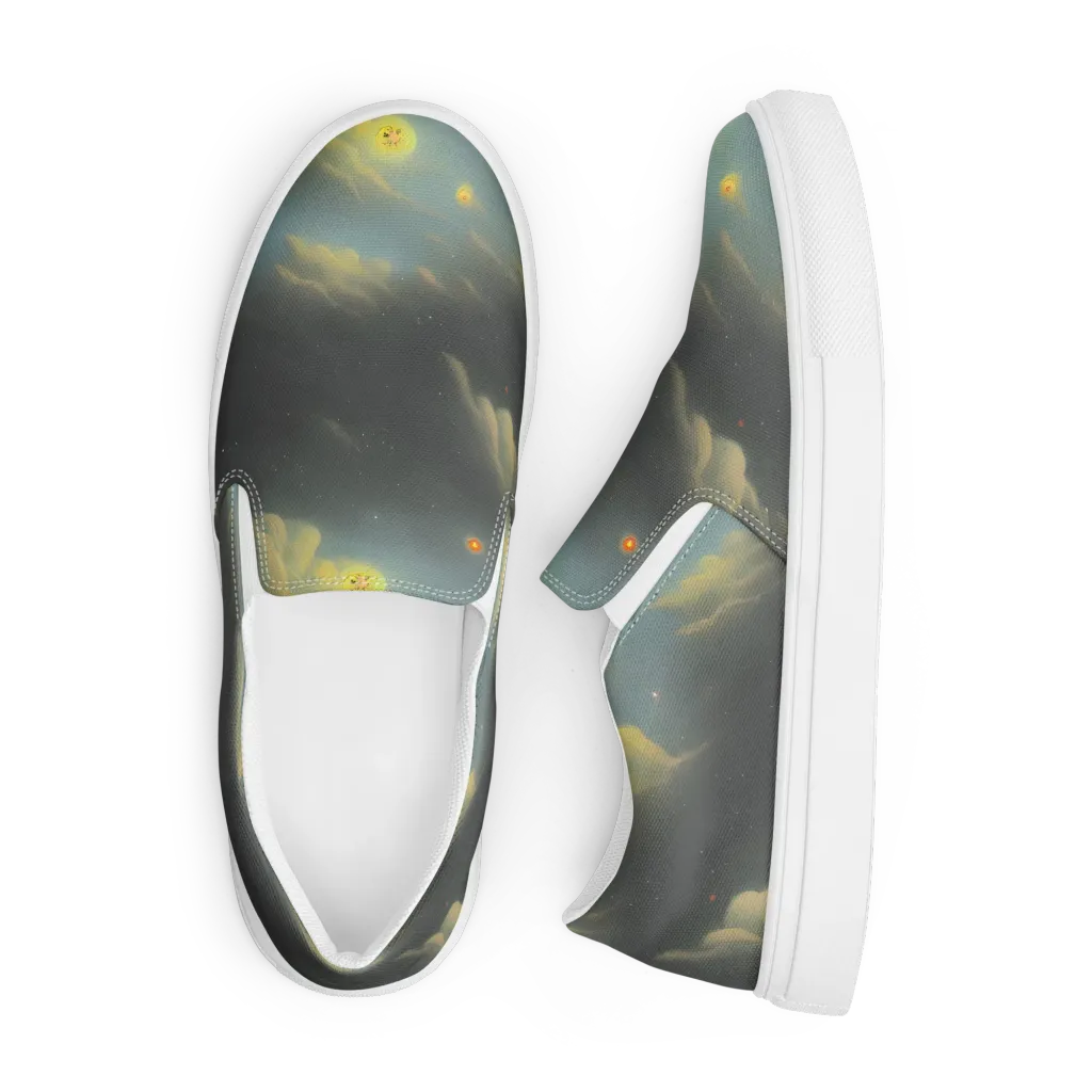 Dreamy Ascent on Men's Slip-On Canvas Shoes — Front