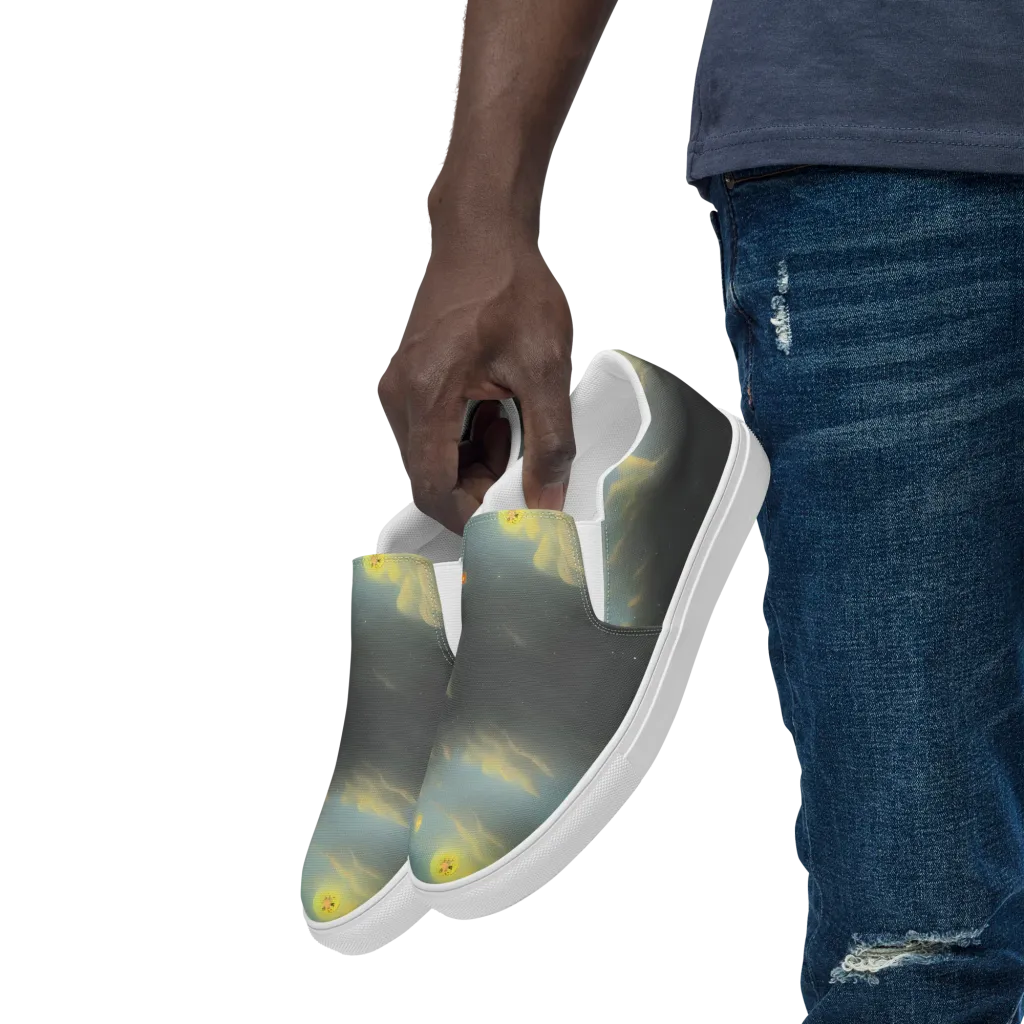 Dreamy Ascent on Men's Slip-On Canvas Shoes — Left Front