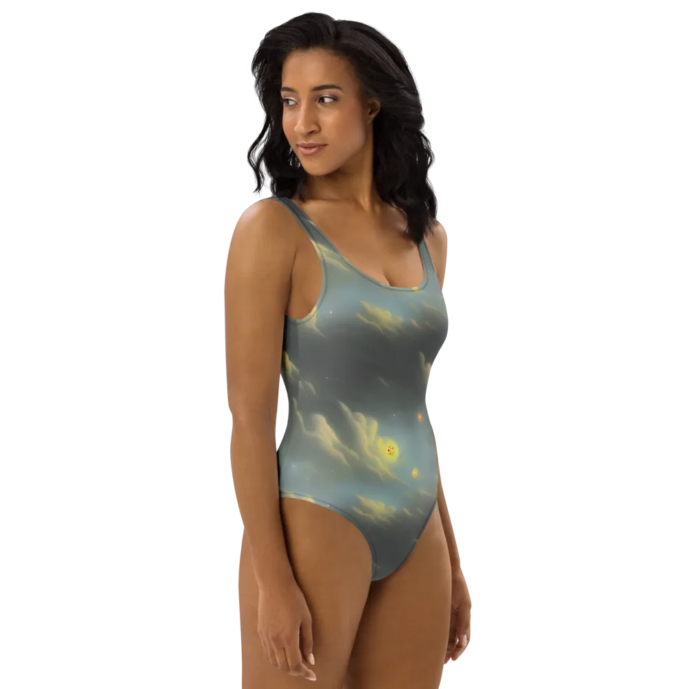 Dreamy Ascent on One-Piece Swimsuit — Right