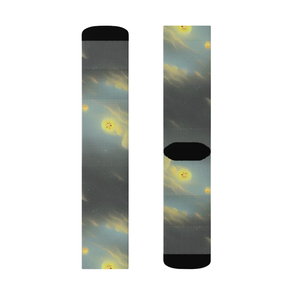Dreamy Ascent on Socks — Left Sock