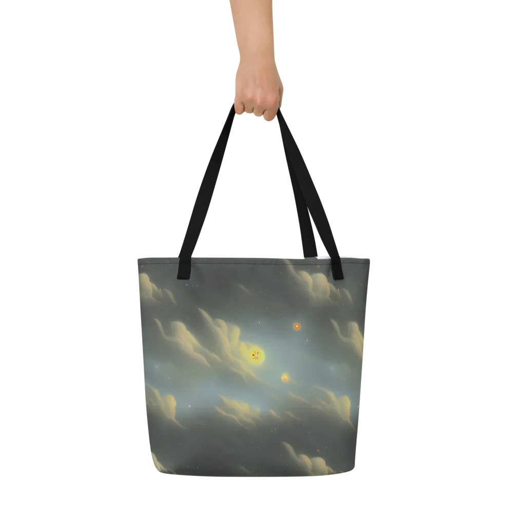 Dreamy Ascent on Large Tote Bag W/ Pocket — Front