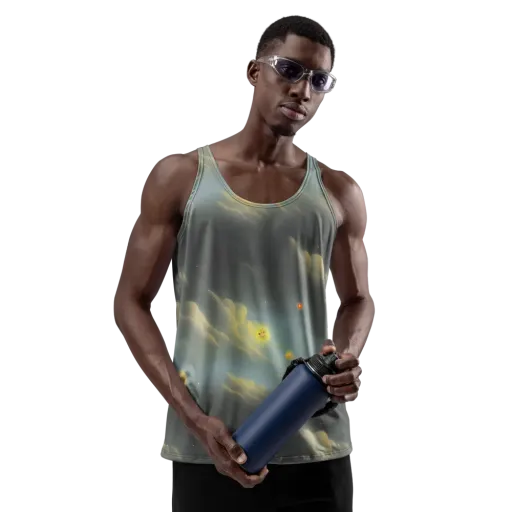 Dreamy Ascent on a Men's Tank Top