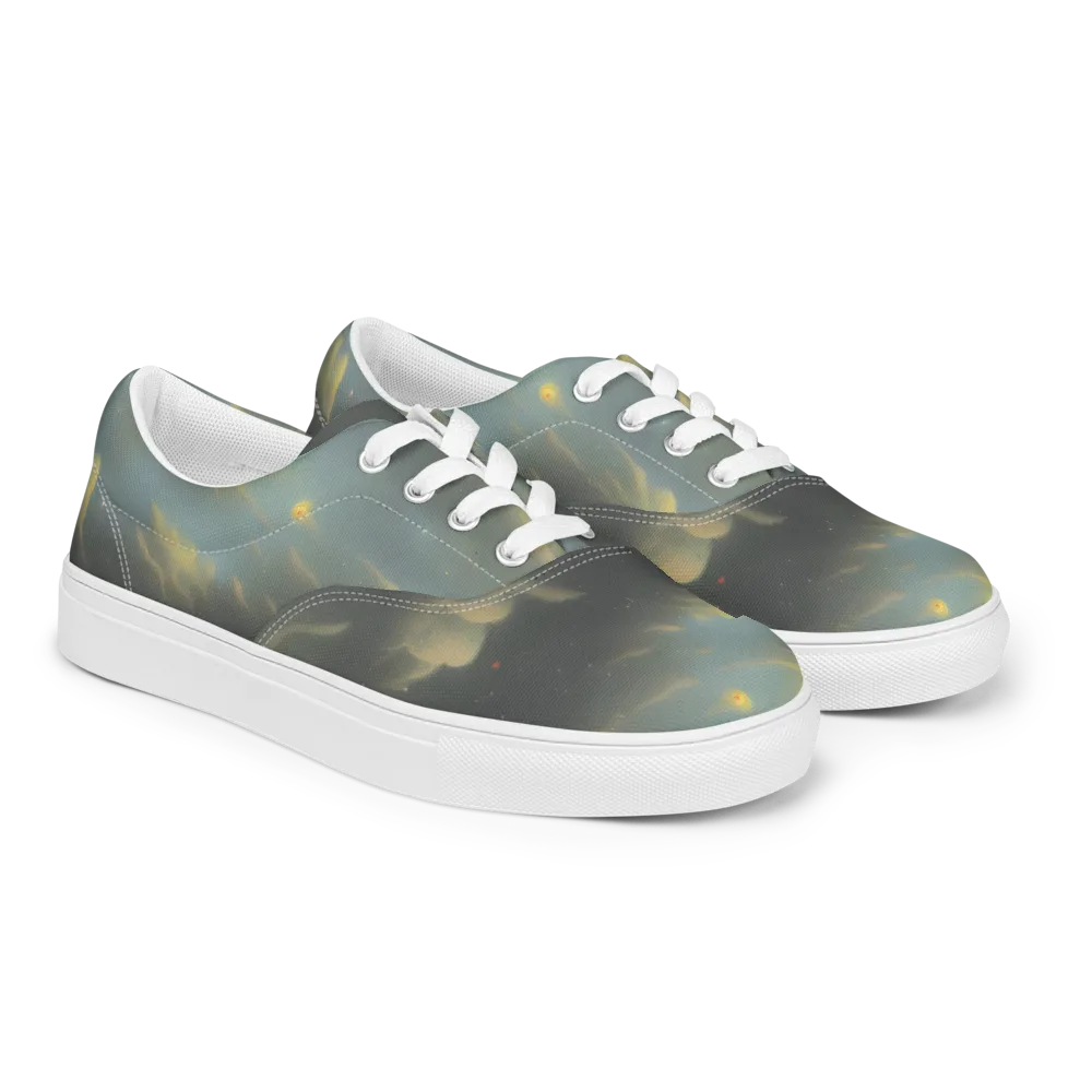 Dreamy Ascent on Men's Lace-Up Canvas Shoes — Right Front
