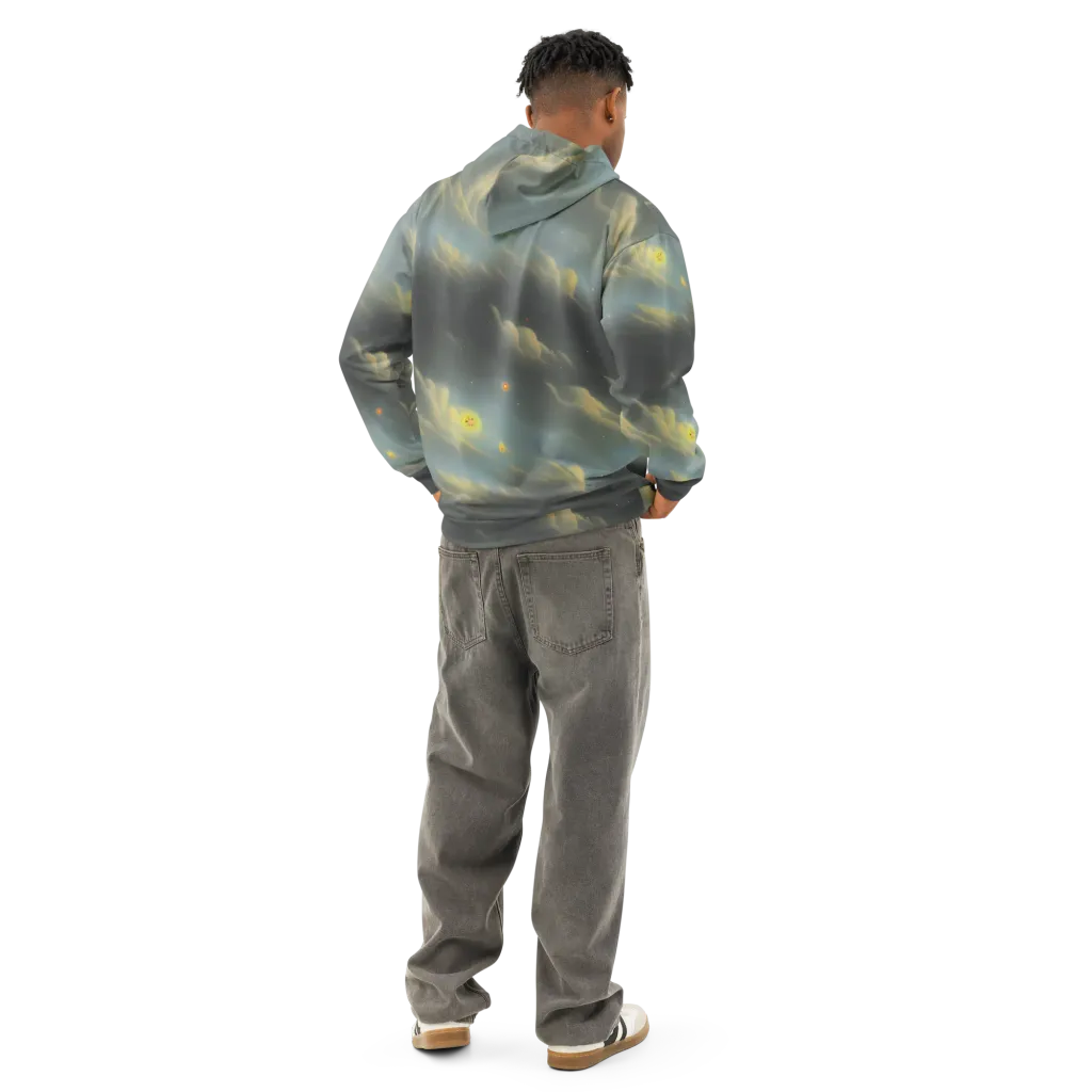 Dreamy Ascent on Cotton Hoodie — Back