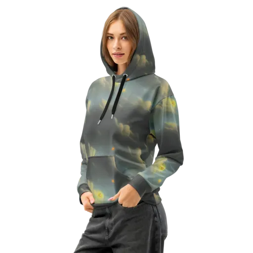 Dreamy Ascent on a Cotton Hoodie