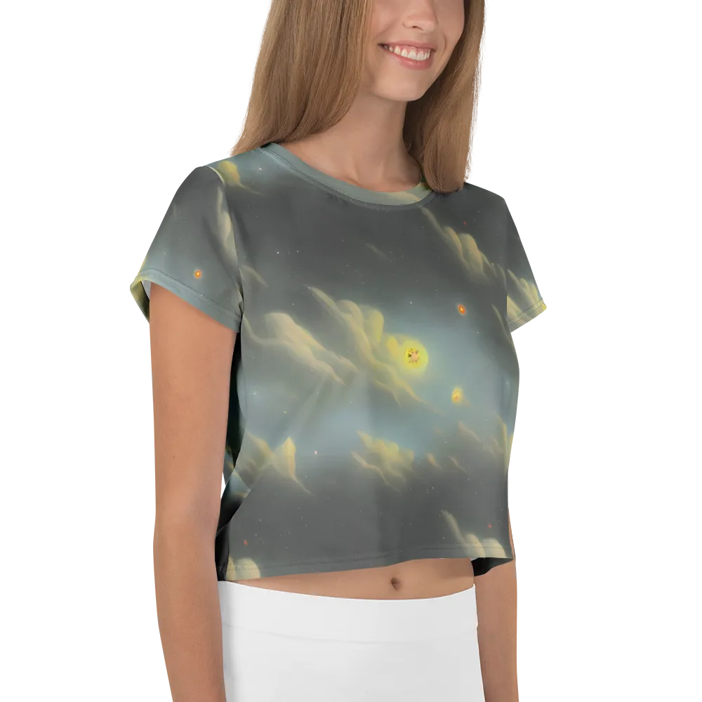 Dreamy Ascent on Crop Tee — Right