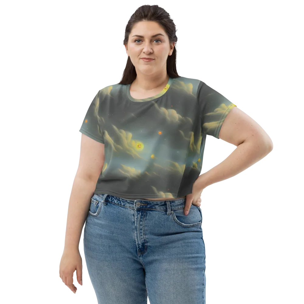 Dreamy Ascent on Crop Tee — Front