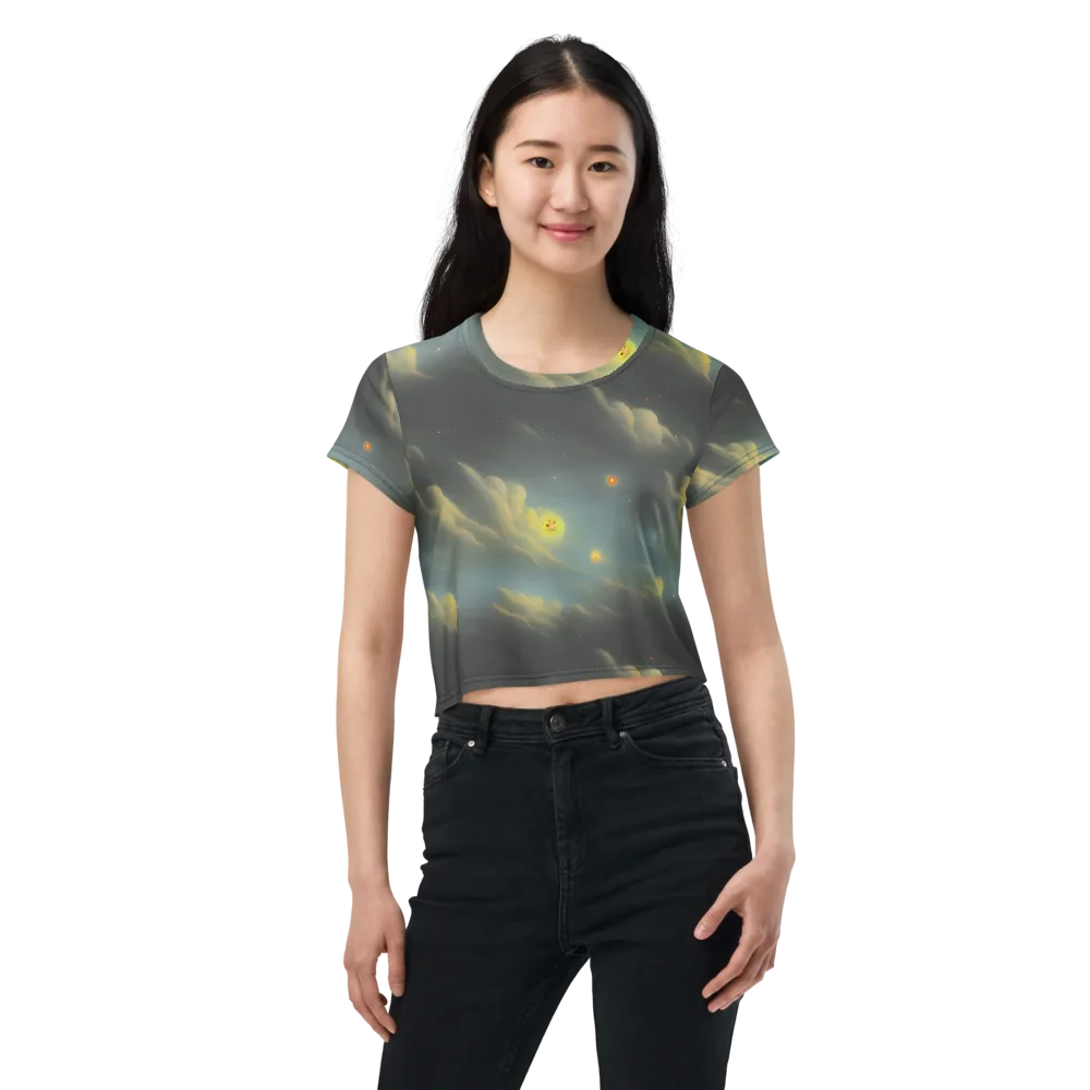 Dreamy Ascent on Crop Tee — Front