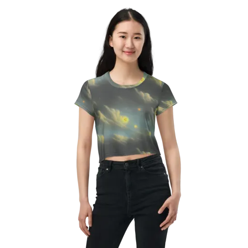 Dreamy Ascent on a Crop Tee