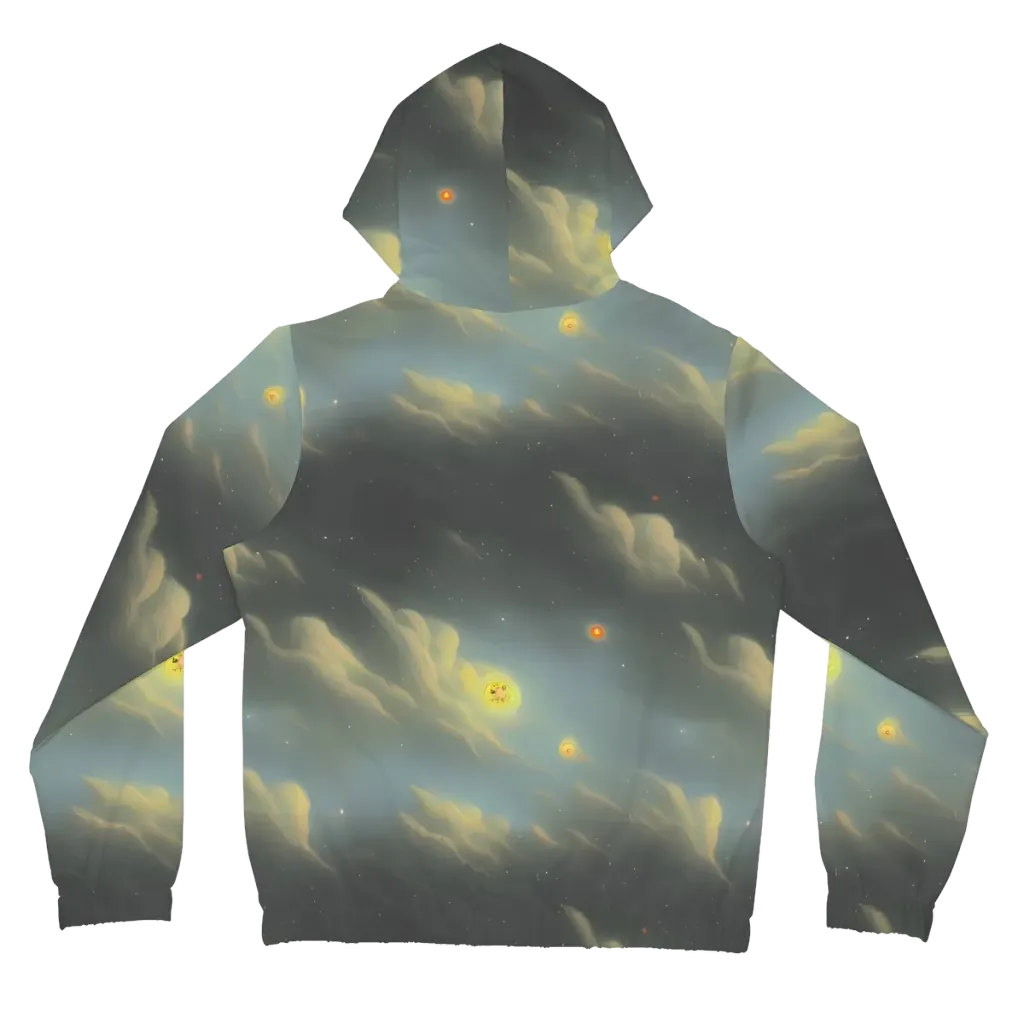 Dreamy Ascent on Women's Full-Zip Hoodie — Back