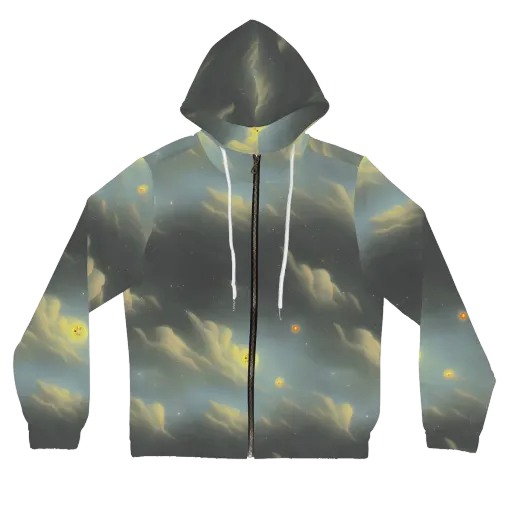 Dreamy Ascent on a Women's Full-Zip Hoodie