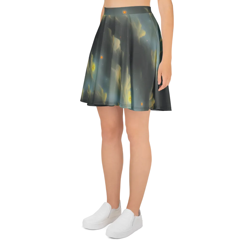 Dreamy Ascent on Skater Skirt — Left
