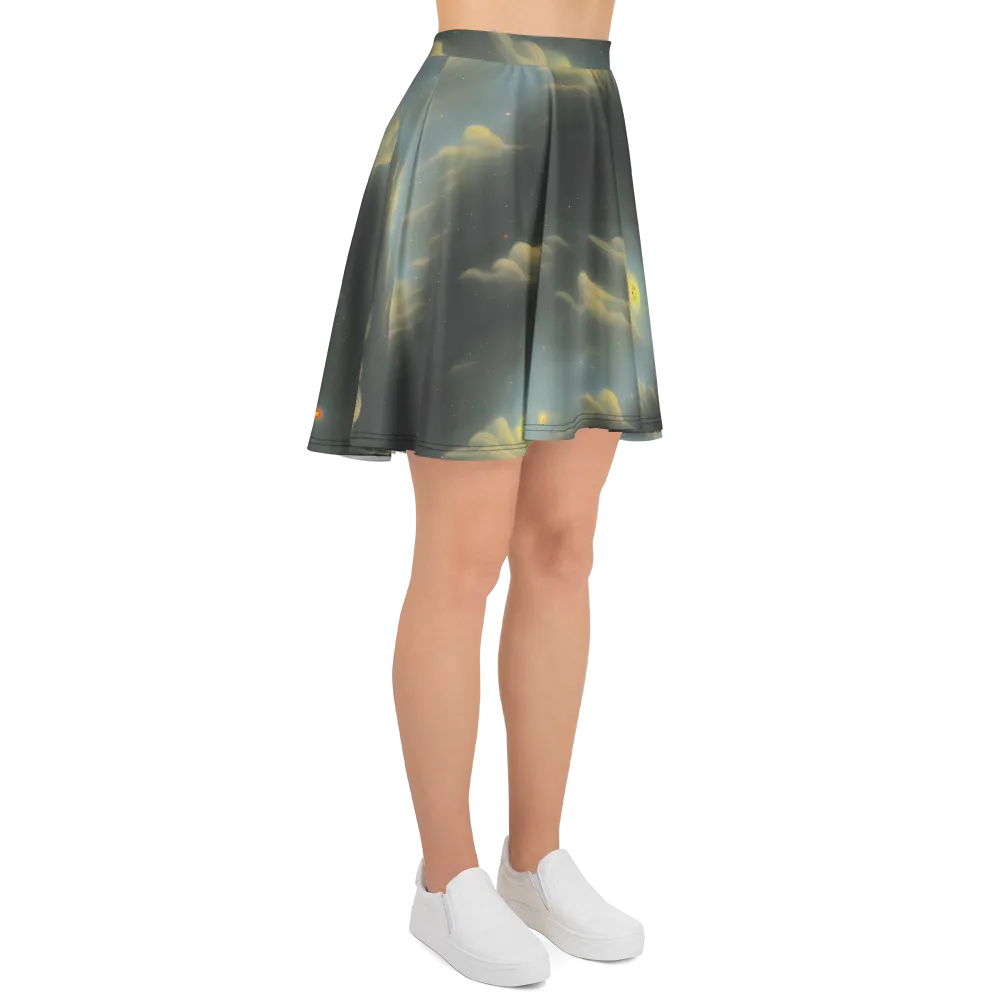 Dreamy Ascent on Skater Skirt — Right
