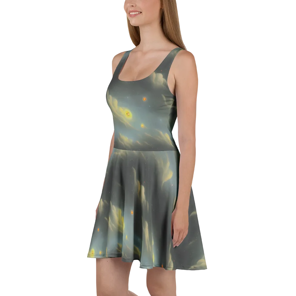 Dreamy Ascent on Skater Dress — Left