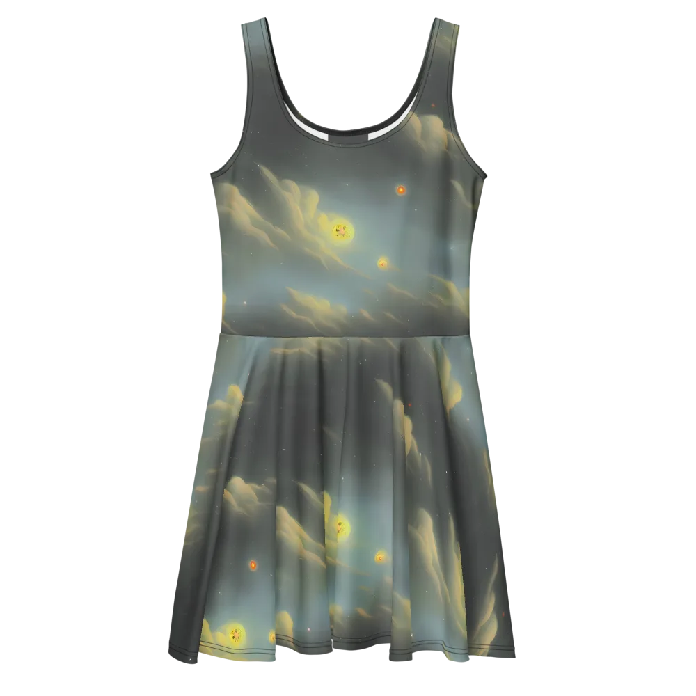 Dreamy Ascent on Skater Dress — Front