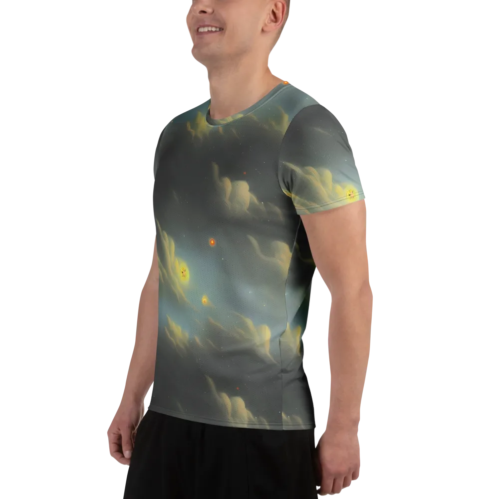 Dreamy Ascent on Men's Athletic T-Shirt — Left