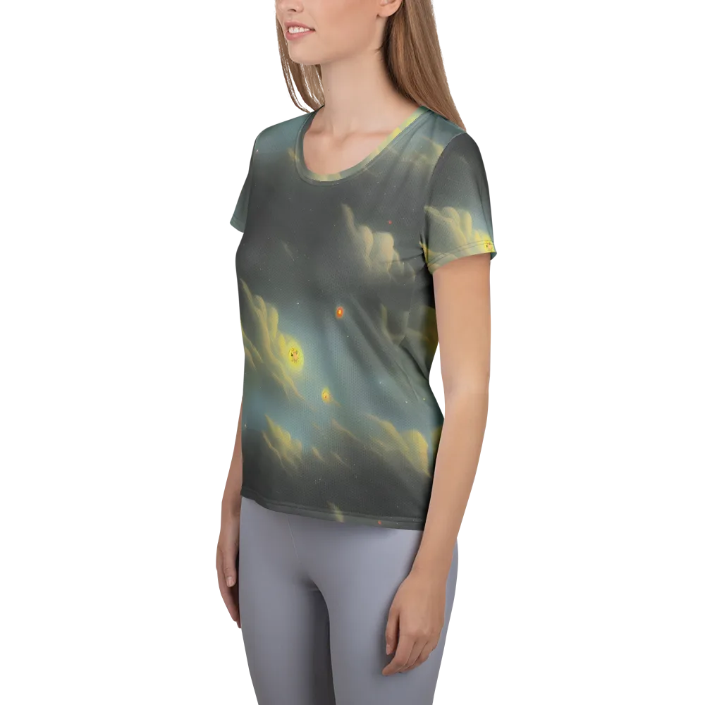 Dreamy Ascent on Women's Athletic T-Shirt — Left