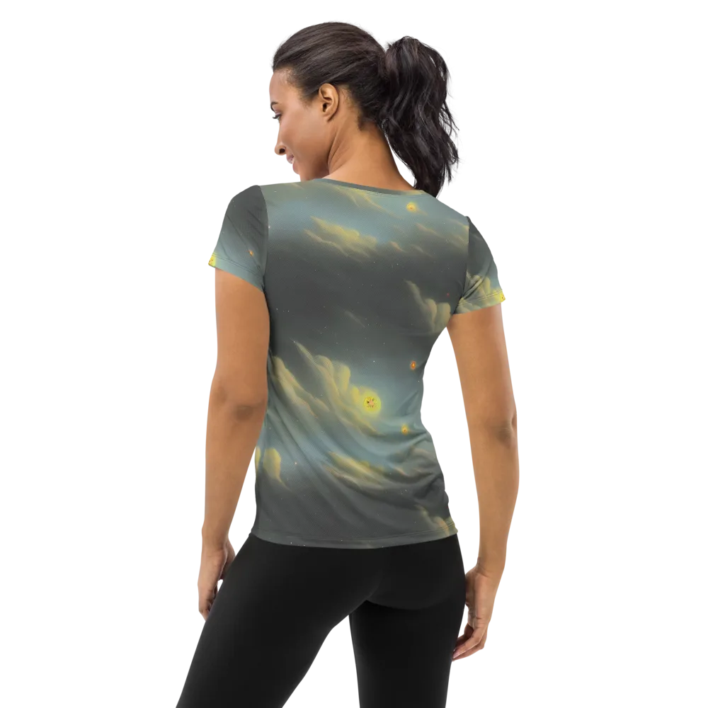 Dreamy Ascent on Women's Athletic T-Shirt — Back