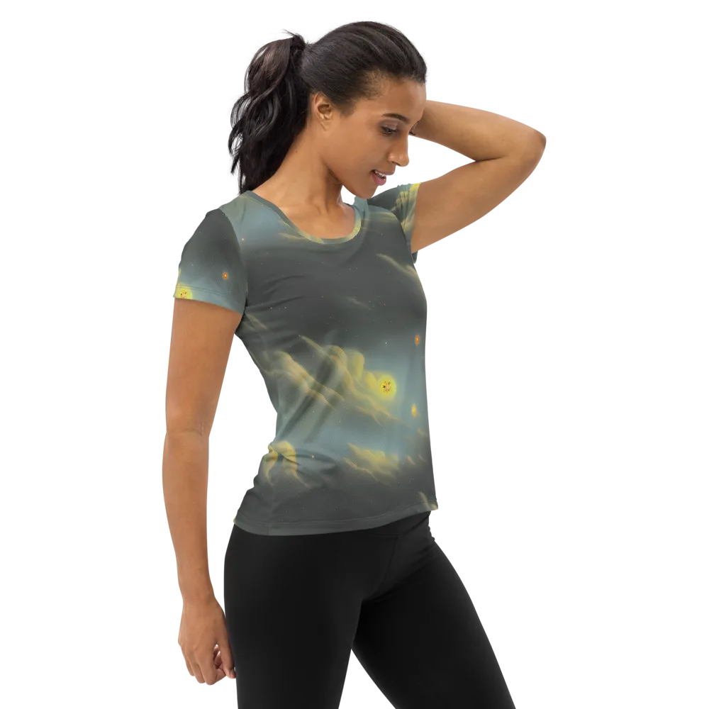 Dreamy Ascent on Women's Athletic T-Shirt — Right