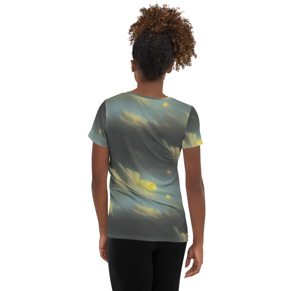 Dreamy Ascent on Women's Athletic T-Shirt — Back