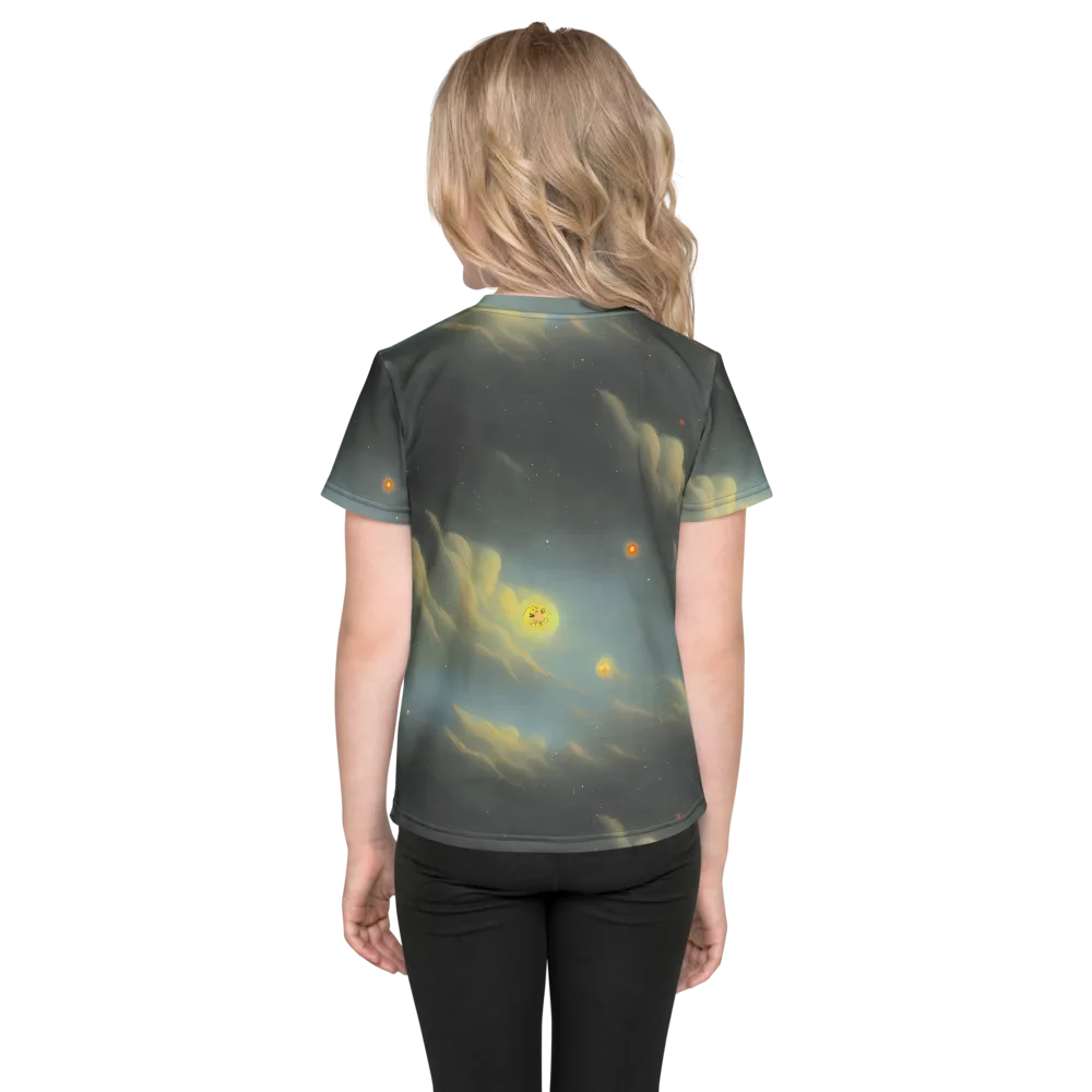 Dreamy Ascent on Kids Crew Neck T-Shirt — Back