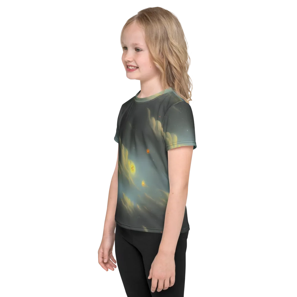 Dreamy Ascent on Kids Crew Neck T-Shirt — Left