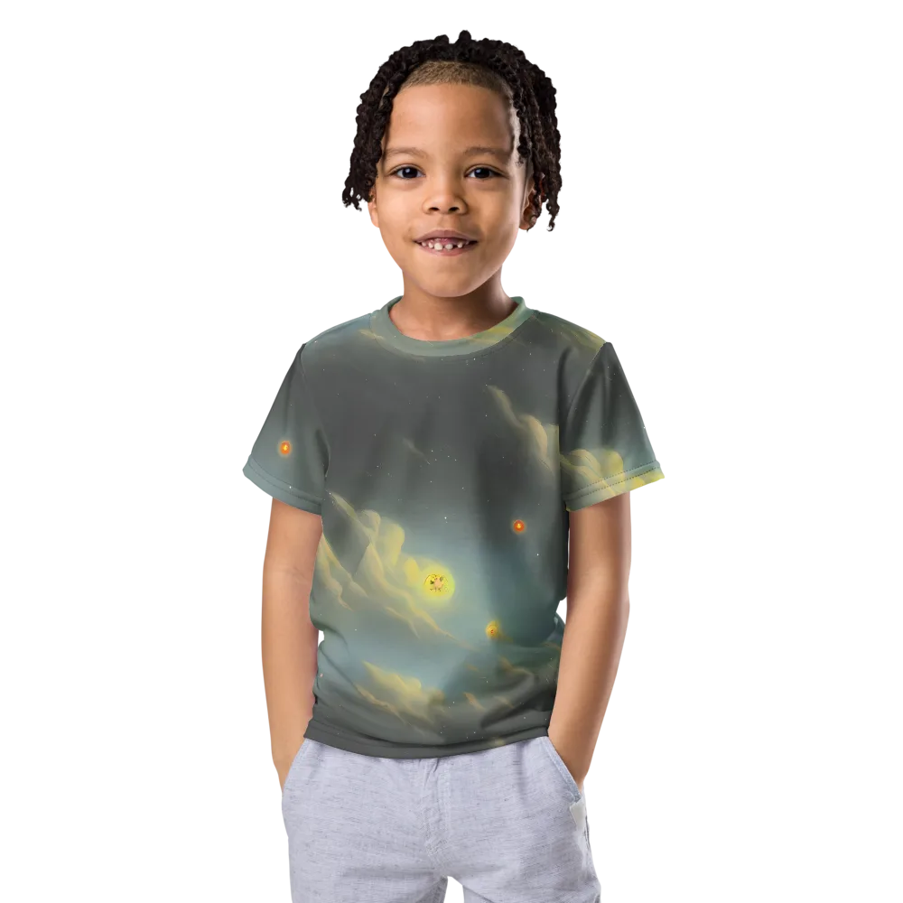 Dreamy Ascent on Kids Crew Neck T-Shirt — Front