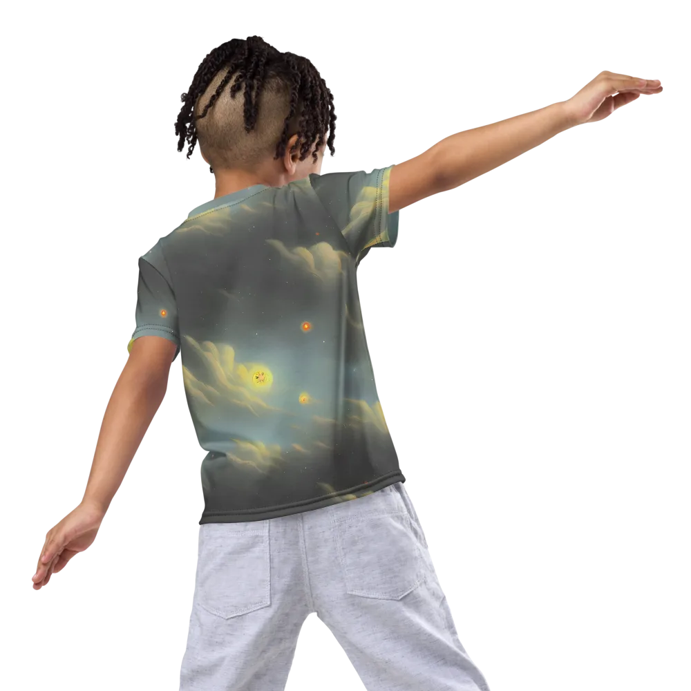 Dreamy Ascent on Kids Crew Neck T-Shirt — Back