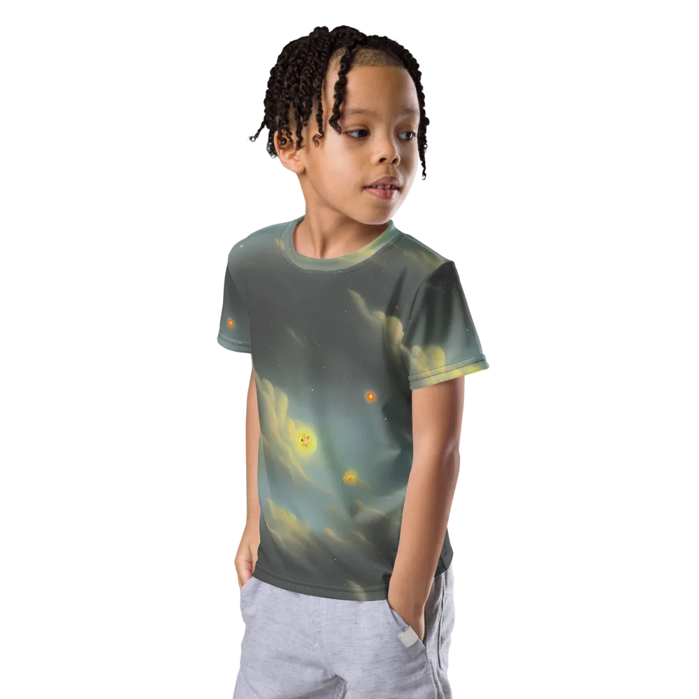 Dreamy Ascent on Kids Crew Neck T-Shirt — Left Front