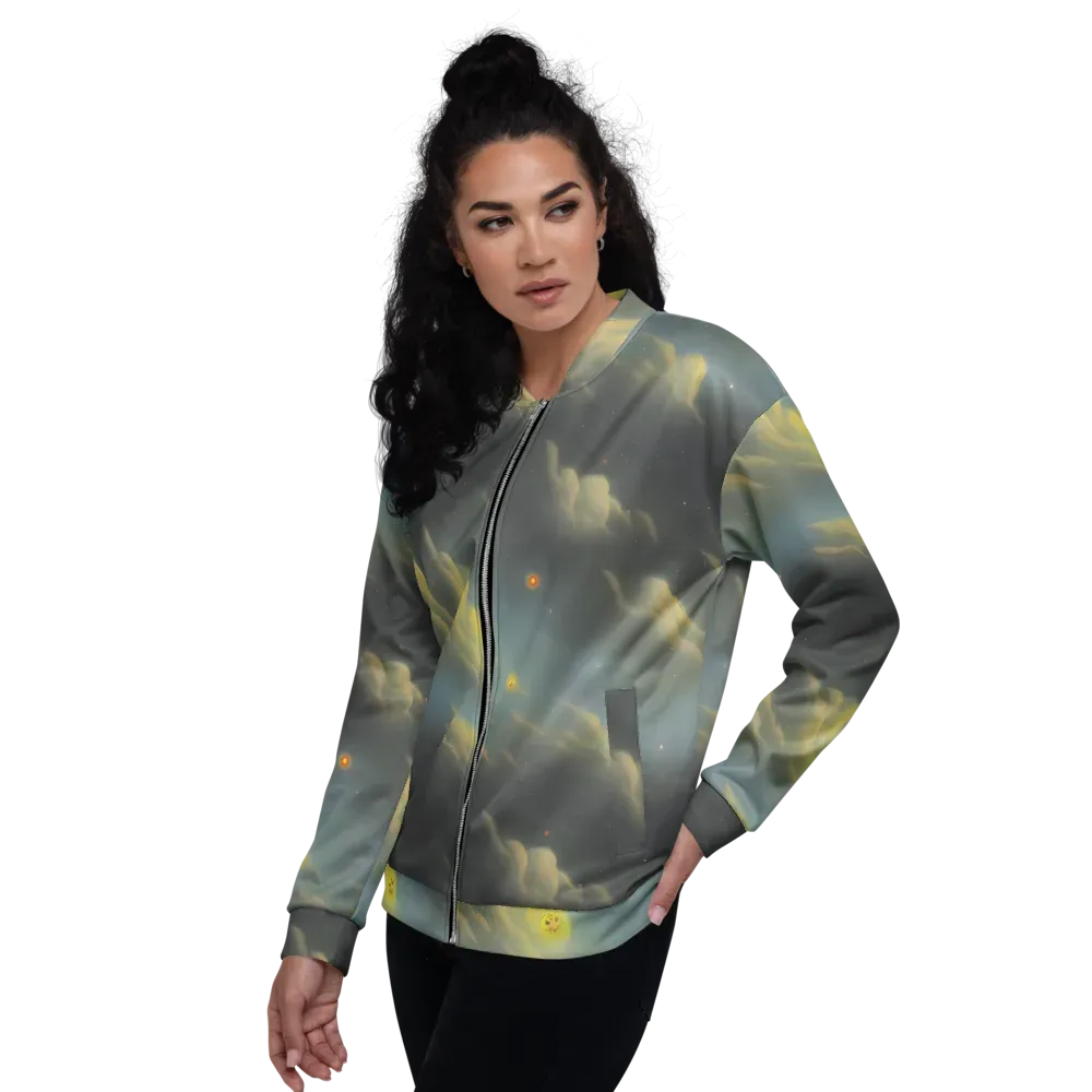Dreamy Ascent on Bomber Jacket — Left