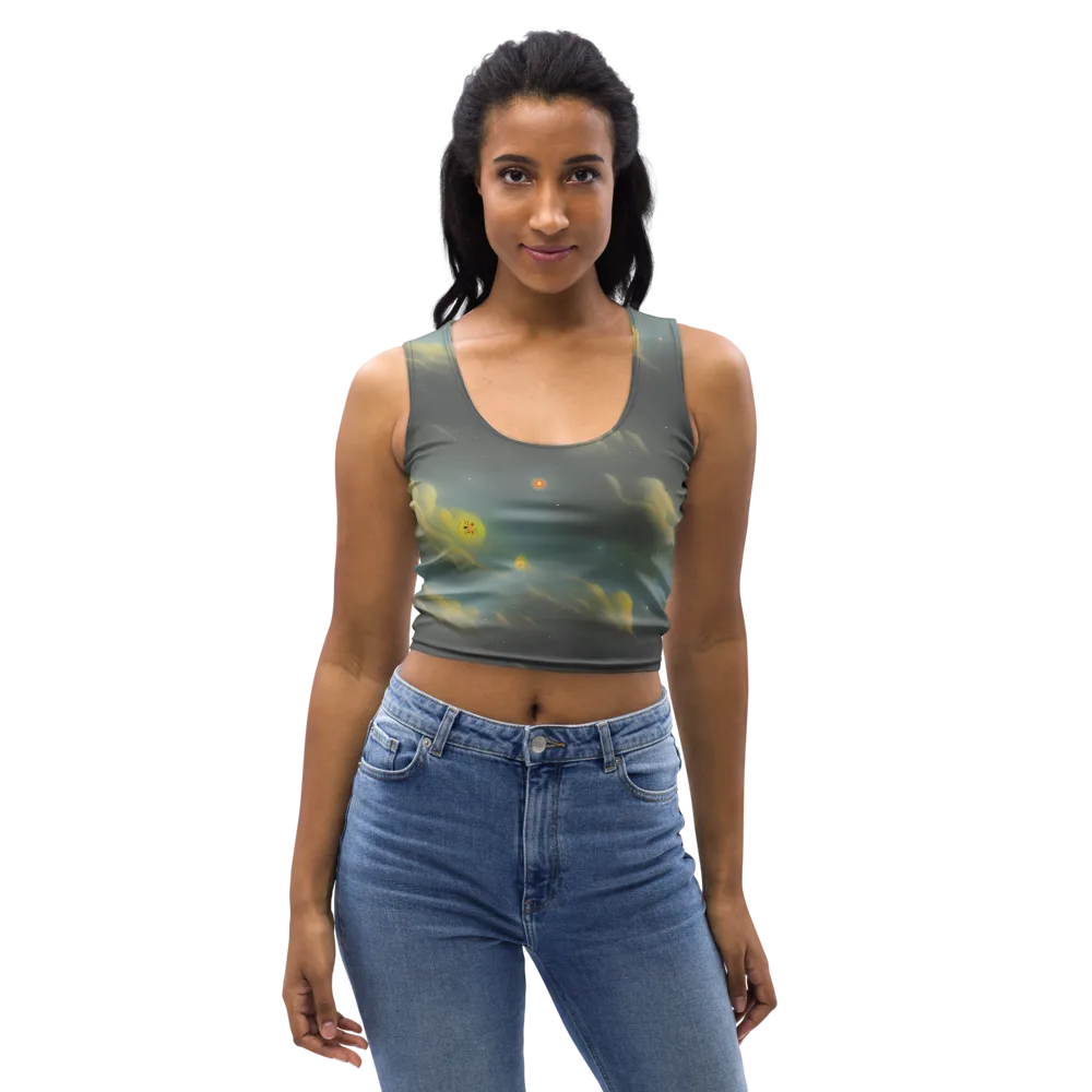 Dreamy Ascent on Crop Top — Front